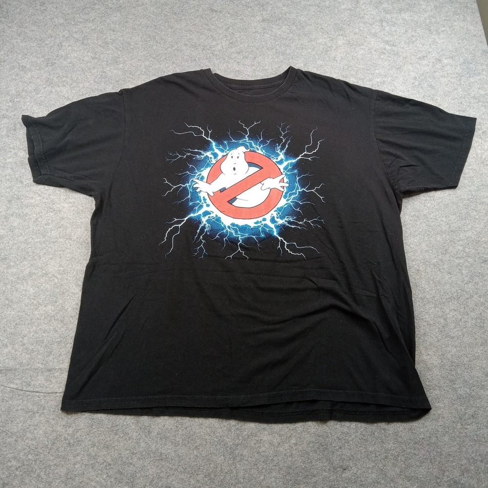 Ghostbusters Shirt Mens 2XL Black‎ Logo Graphic Tee T-Shirt Sci Fi Movie